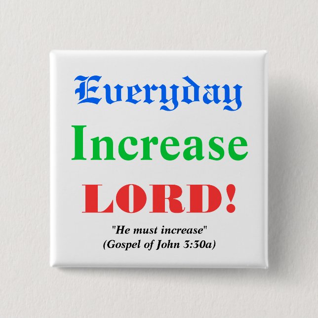 Bóton Quadrado 5.08cm Oração para bênçãos (Frente)