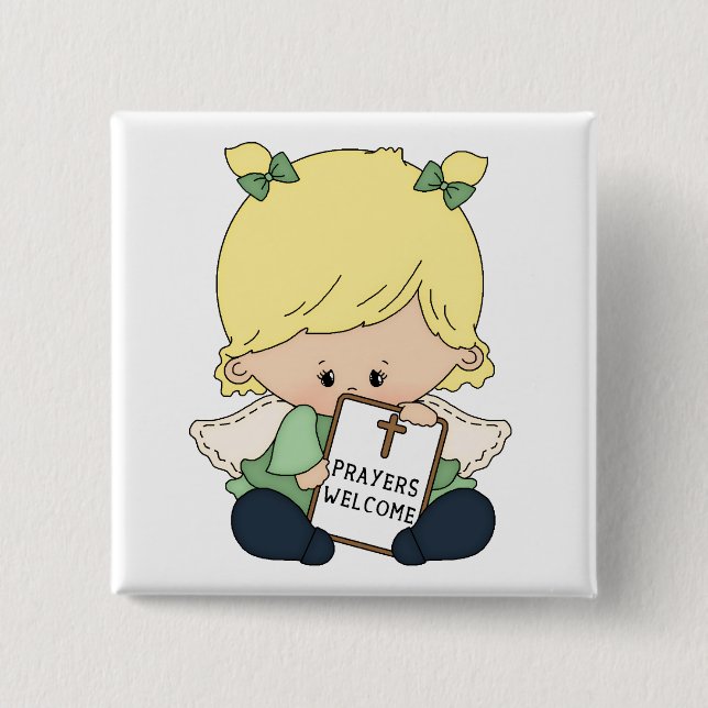 Bóton Quadrado 5.08cm Orações - Botão Quadrado (Frente)