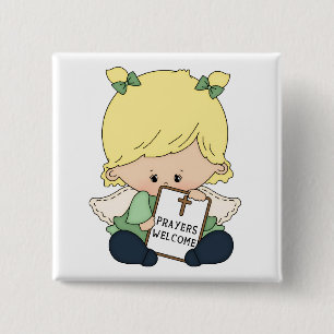 Bóton Quadrado 5.08cm Orações - Botão Quadrado