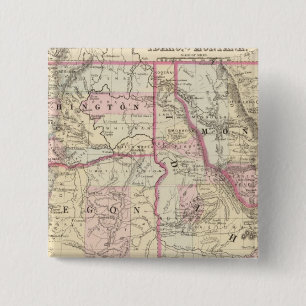 Bóton Quadrado 5.08cm Ore, Wash, Ida, Mont