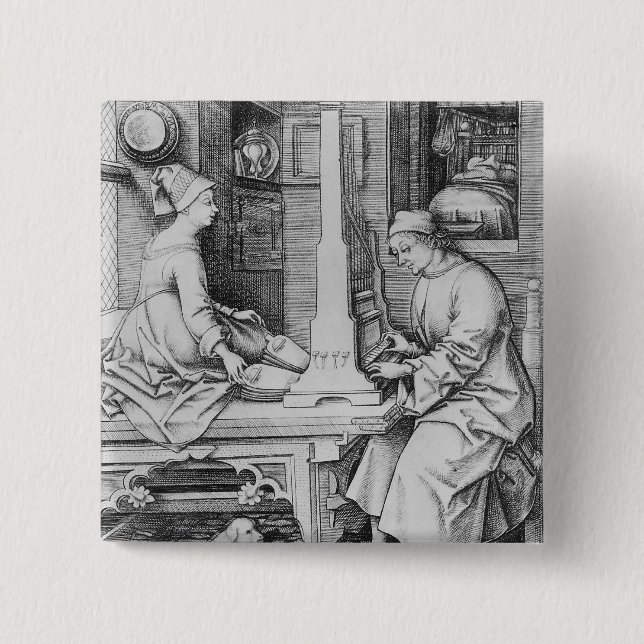 Bóton Quadrado 5.08cm Órgão positivo (Frente)