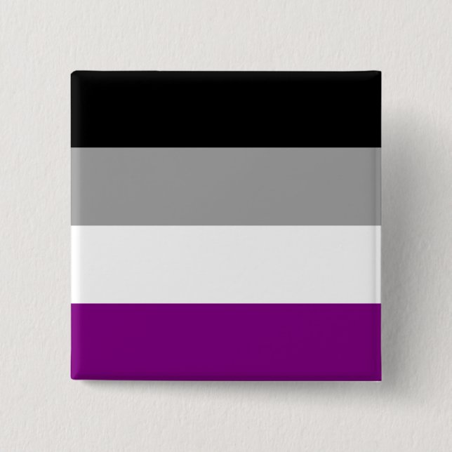Bóton Quadrado 5.08cm Orgulho Asexual (Frente)