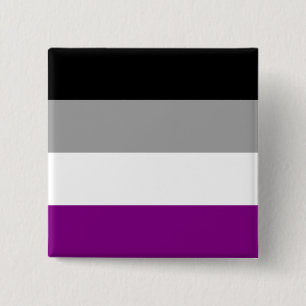 Bóton Quadrado 5.08cm Orgulho Asexual