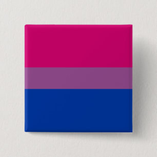 Bóton Quadrado 5.08cm Orgulho Bissexual (Bandeira Bi)