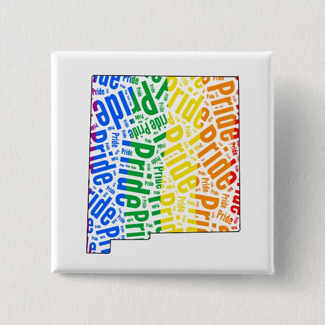 BÓTON QUADRADO 5.08CM ORGULHO DE NEW MEXICO (Frente)