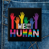 Orgulho LGBTQ Todos somos mãos humanas do arco-íri