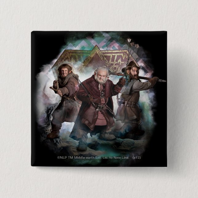 Bóton Quadrado 5.08cm Ori, Dori e Nori (Frente)