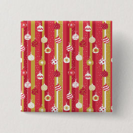 Bóton Quadrado 5.08cm Ornamentos de Árvore de Natal Amarelo Vermelho