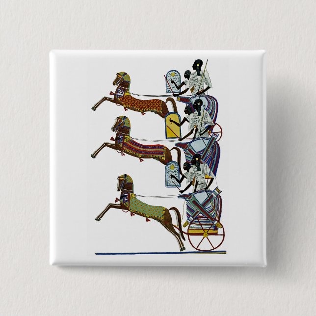 Bóton Quadrado 5.08cm Ornamnet Egípcia nº 2 em Emporio Moffa (Frente)