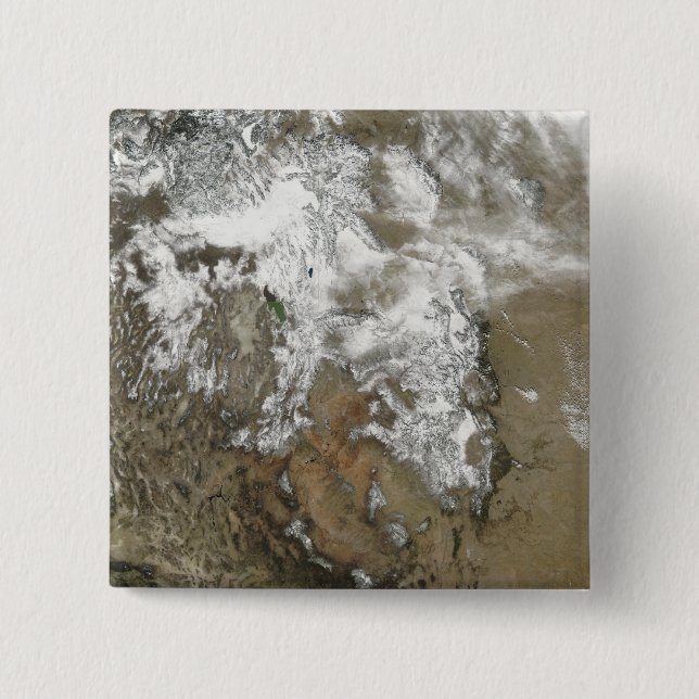 Bóton Quadrado 5.08cm Os altos picos das Montanhas Rochosas (Frente)