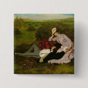 Bóton Quadrado 5.08cm Os amantes, 1870