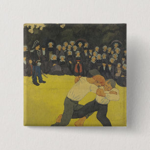 Bóton Quadrado 5.08cm Os bretões da luta, c.1893