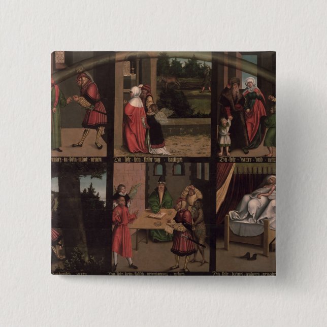 Bóton Quadrado 5.08cm Os dez mandamentos (Frente)