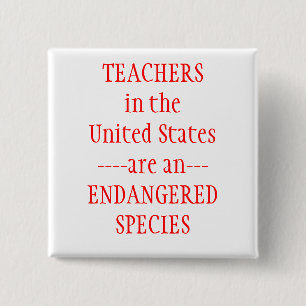 Bóton Quadrado 5.08cm Os Estados Unidos dos professores