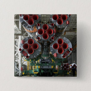 Bóton Quadrado 5.08cm Os impulsionadores da nave espacial de Soyuz