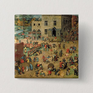 Bóton Quadrado 5.08cm Os jogos das crianças, 1560