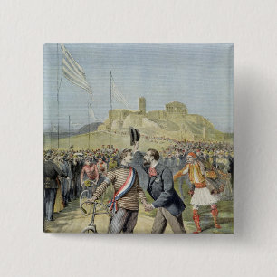 Bóton Quadrado 5.08cm Os Jogos Olímpicos em Atenas