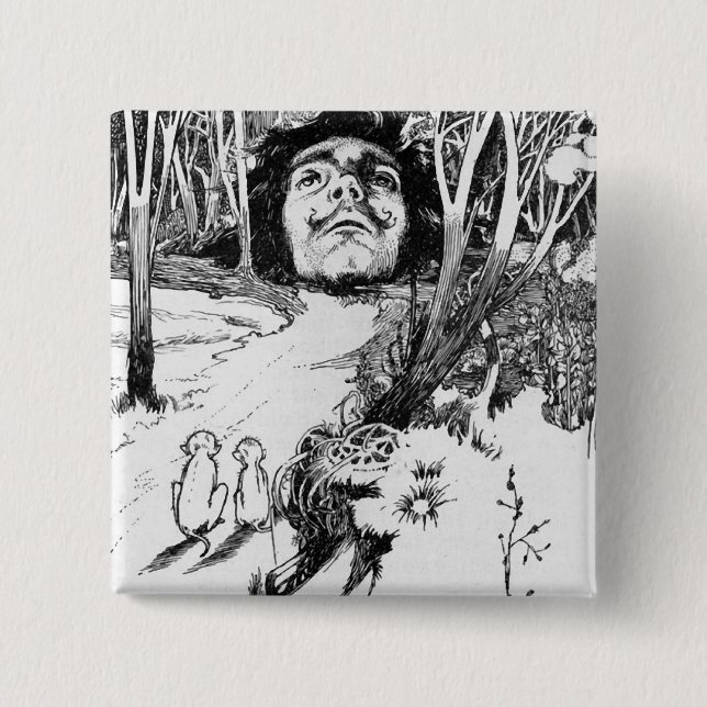 Bóton Quadrado 5.08cm Os Macacos Admiravam-No Muito (Frente)
