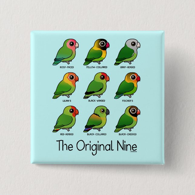 Bóton Quadrado 5.08cm Os nove originais (Frente)