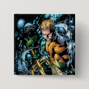 Bóton Quadrado 5.08cm Os Novos 52 - Aquaman #1