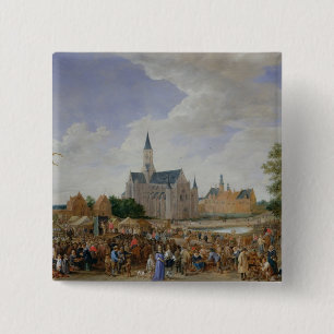 Bóton Quadrado 5.08cm Os oleiro justos em Ghent