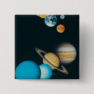 Bóton Quadrado 5.08cm Os planetas