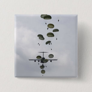 Bóton Quadrado 5.08cm Os soldados do exército saltam de A.A. - 17