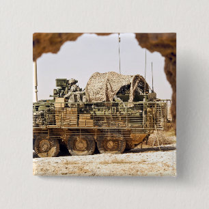 Bóton Quadrado 5.08cm Os soldados dos E.U. conduzem uma patrulha de