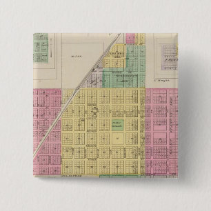 Bóton Quadrado 5.08cm Osage Mission, Galesburg, e Earlton, Kansas