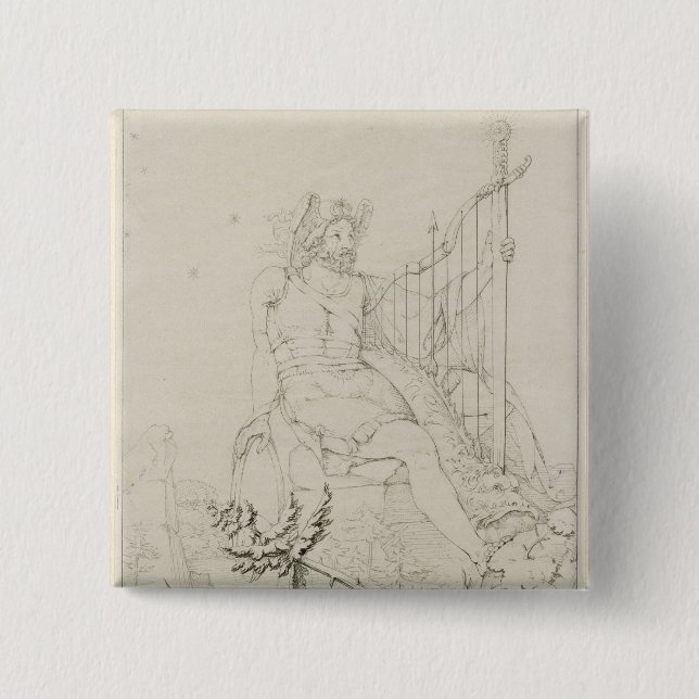 Bóton Quadrado 5.08cm Ossian, 1804-5 (Frente)