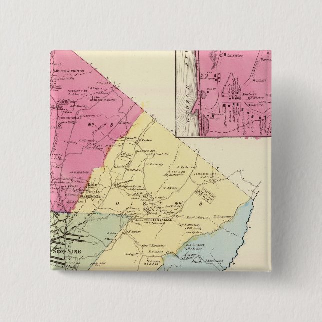 Bóton Quadrado 5.08cm Ossining, Esparta (Frente)