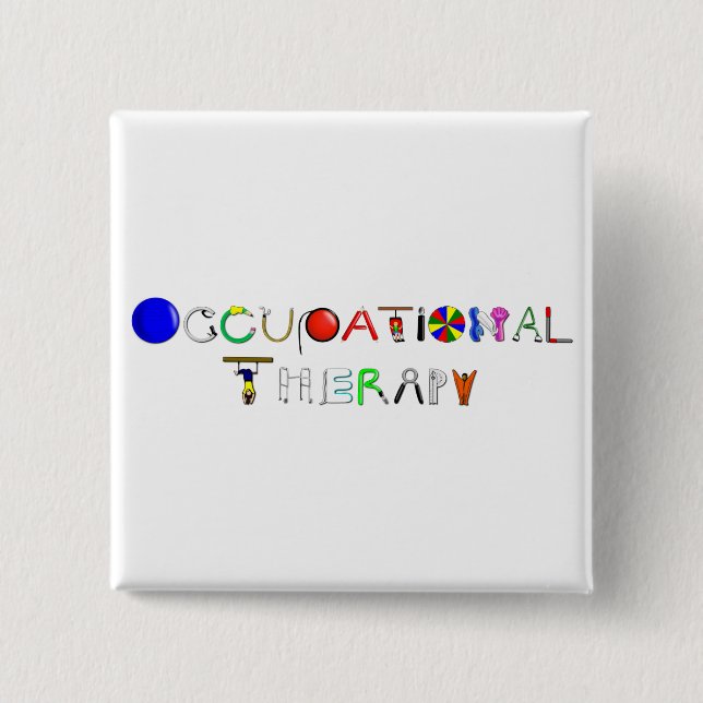 Bóton Quadrado 5.08cm OT no trabalho (Frente)