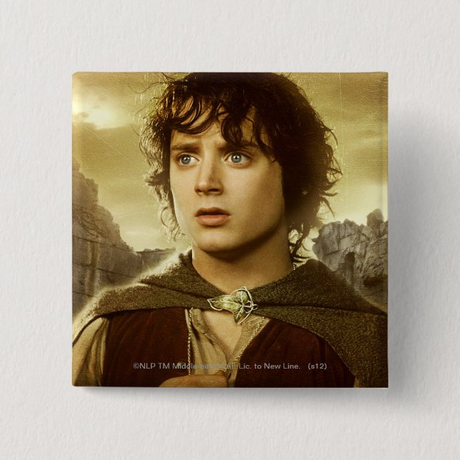 Bóton Quadrado 5.08cm Ouro FRODO™ (Frente)
