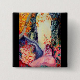 Bóton Quadrado 5.08cm OURO SONHO / Yoga Meditação Zen Garden