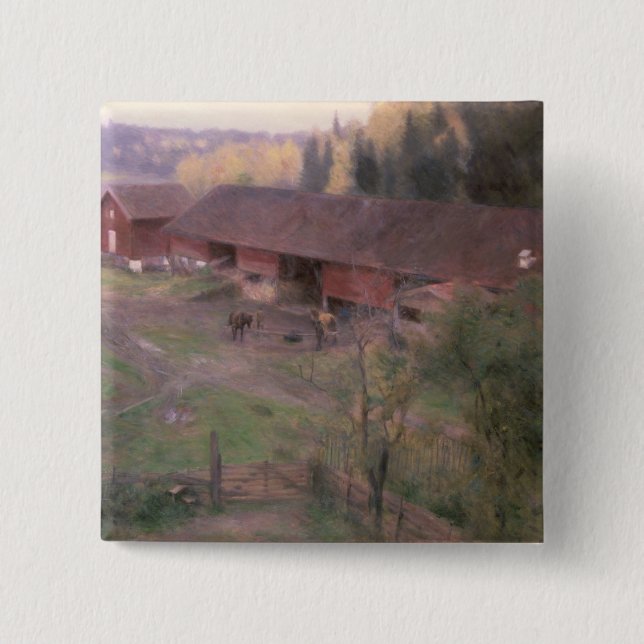 Bóton Quadrado 5.08cm Outono, 1891 (Frente)