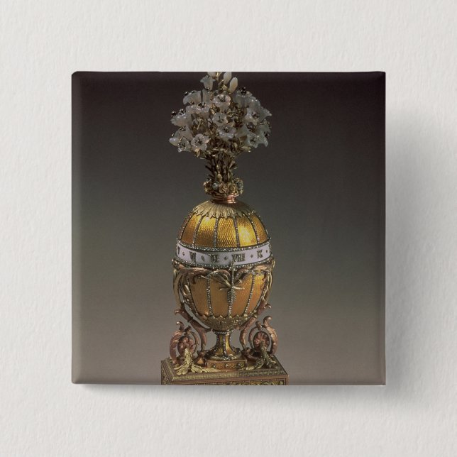 Bóton Quadrado 5.08cm Ovo da páscoa sob a forma de um vaso (Frente)