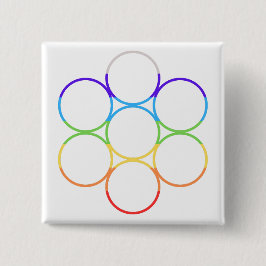 Bóton Quadrado 5.08cm Ovo de Life Chakra