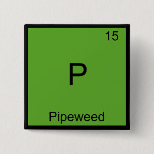 Bóton Quadrado 5.08cm P - Símbolo de Elemento de Química Engraçada Pi