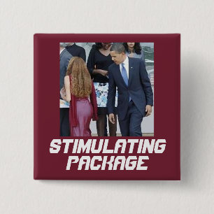 Bóton Quadrado 5.08cm Pacote de estimulação