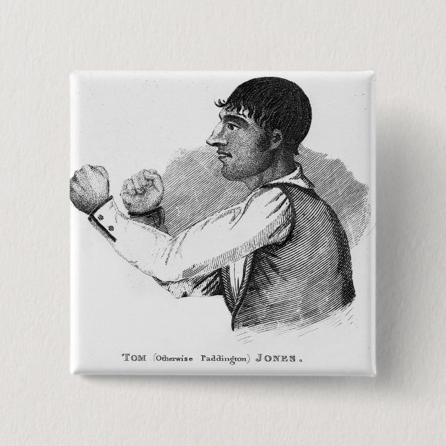 Bóton Quadrado 5.08cm Paddington Tom Jones (Frente)