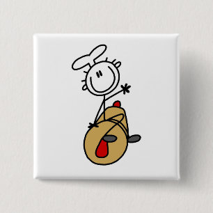 Bóton Quadrado 5.08cm Padeiro com o camiseta e os presentes do pino do