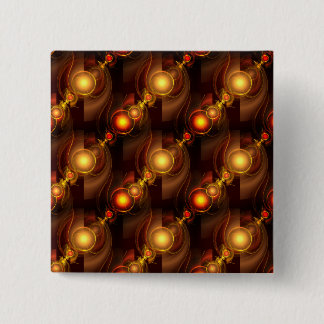 Bóton Quadrado 5.08cm Padrão de Arte Abstrata Boho Moderno Elegante Dour