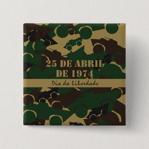 Bóton Quadrado 5.08cm Padrão de camuflagem de veículos militares