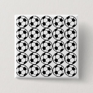 Bóton Quadrado 5.08cm Padrão de futebol