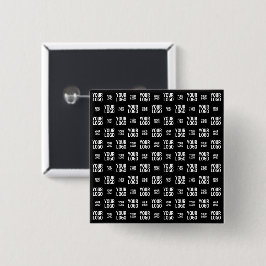 Bóton Quadrado 5.08cm Padrão de imagem, design ou logotipo de negócios e