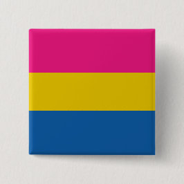 Bóton Quadrado 5.08cm Padrão de Sinalizador de Orgulho Pansexual Repetit