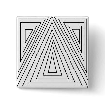 Padrão de Triângulo Concentrado Preto e Branco