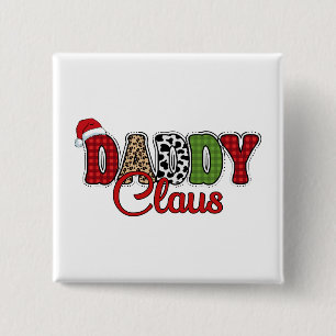 Bóton Quadrado 5.08cm Padrão de Xadrez do pai Claus-60095