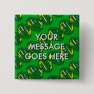 Bóton Quadrado 5.08cm Padrão do DNA