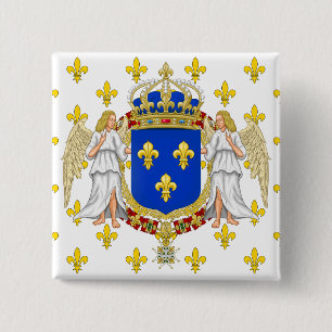 Bóton Quadrado 5.08cm Padrão real do reino de France, France